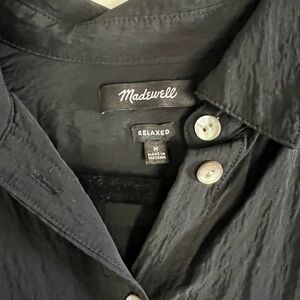 Madewell Charcoal Button-Up Blouse